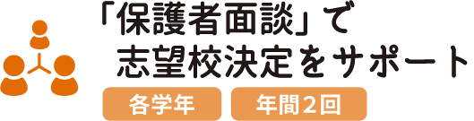 「保護者面談」で志望校決定をサポート