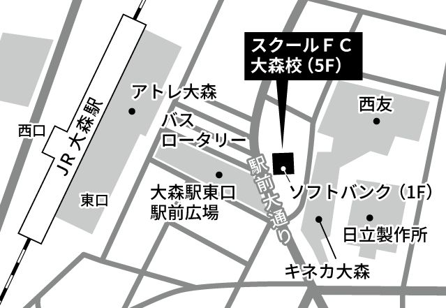 スクールFC大森校地図