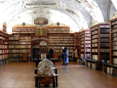 プラハ、ストラホフ修道院の図書館