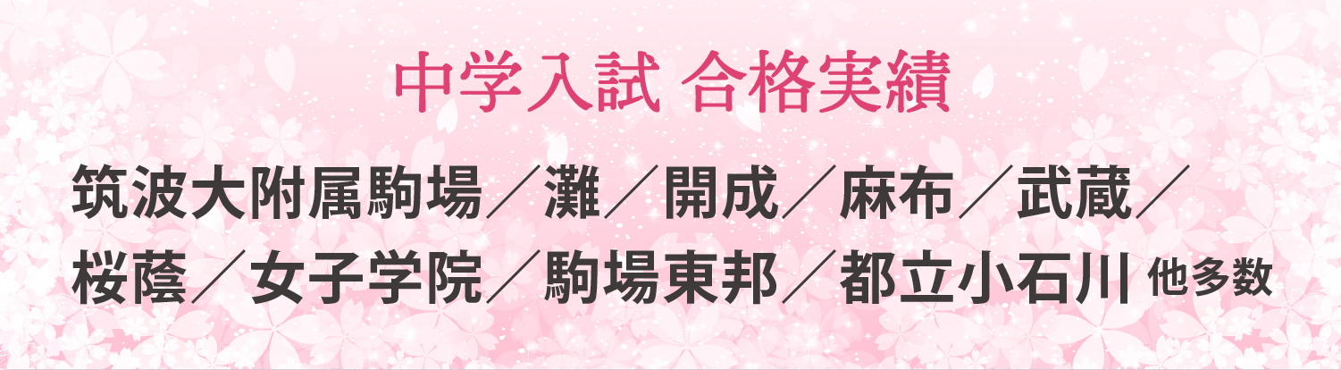 中学入試　合格実績